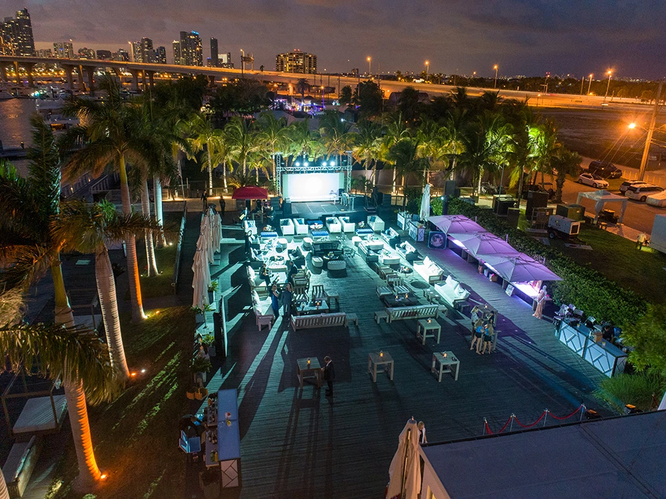Outdoor venue for events at Island Garden, Miami